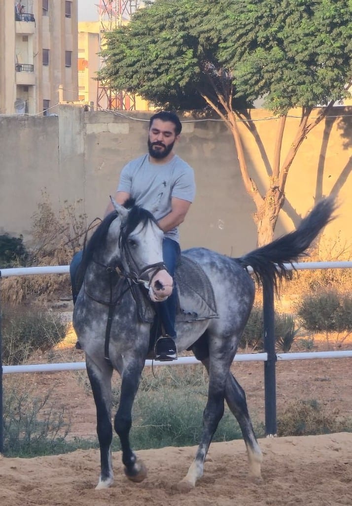 Omar Khesruf, founder of Bazaarak, riding in his free time.